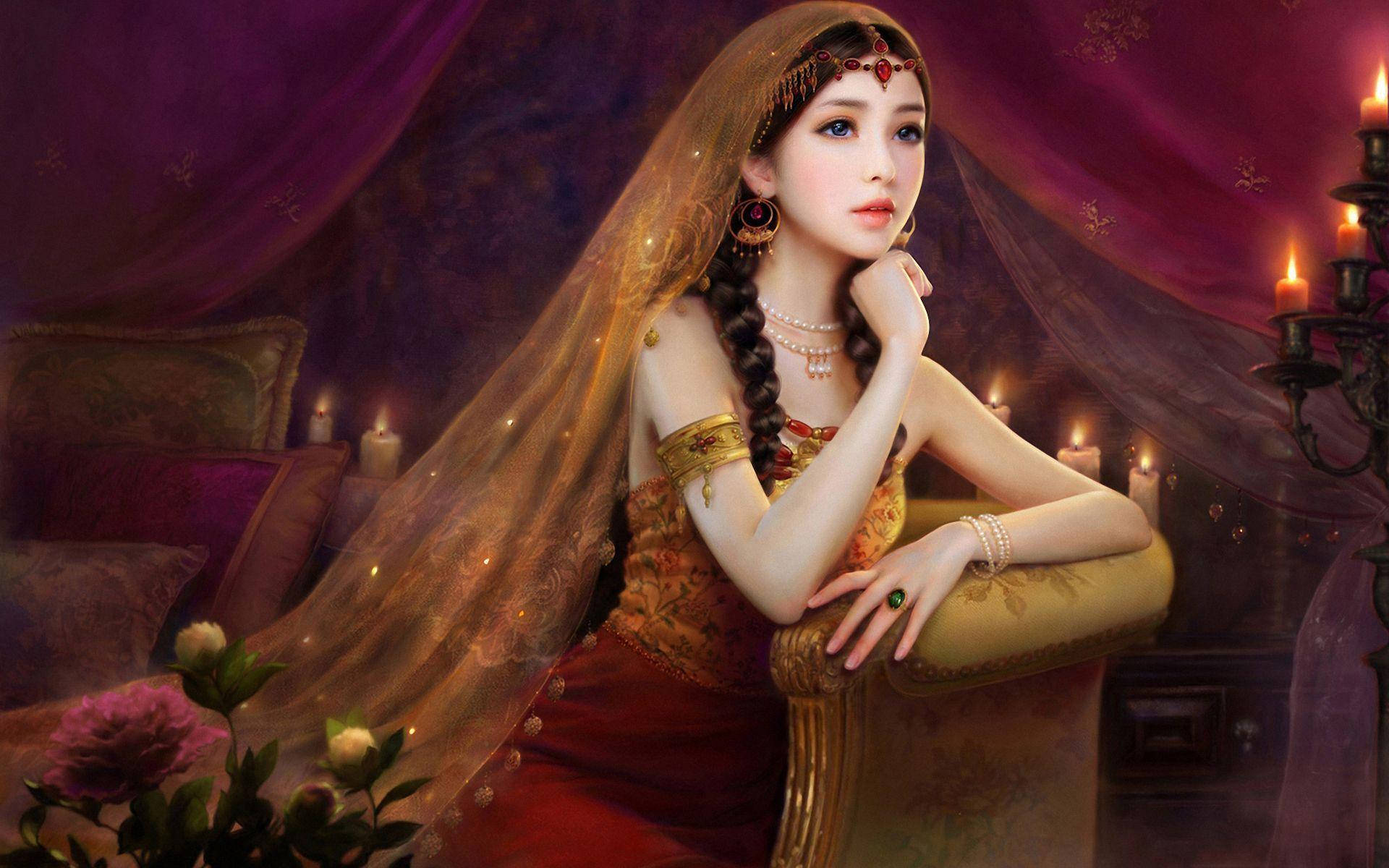 Hd Girl Indian Princess Background