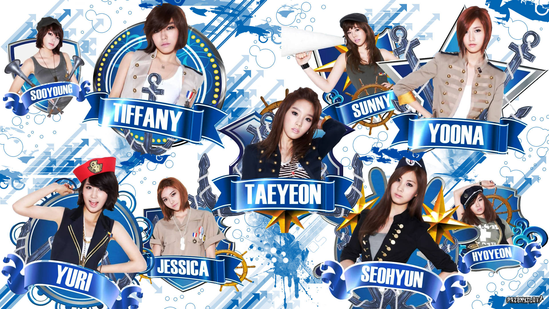 Hd Girl's Generation Sailor Design Background