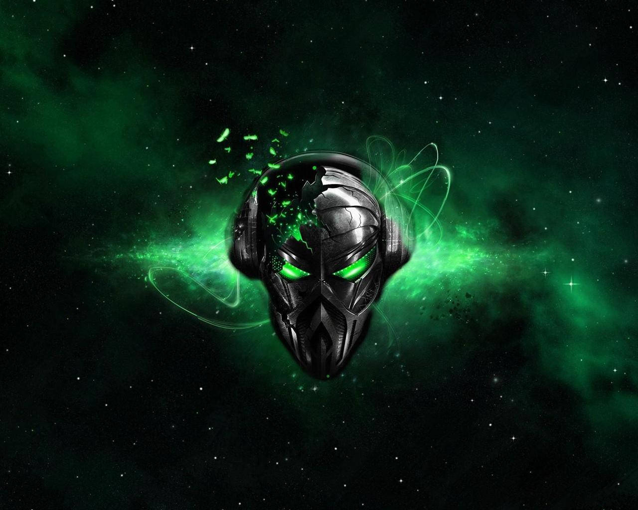 Hd Green Aesthetic Alienware Fan Art Background