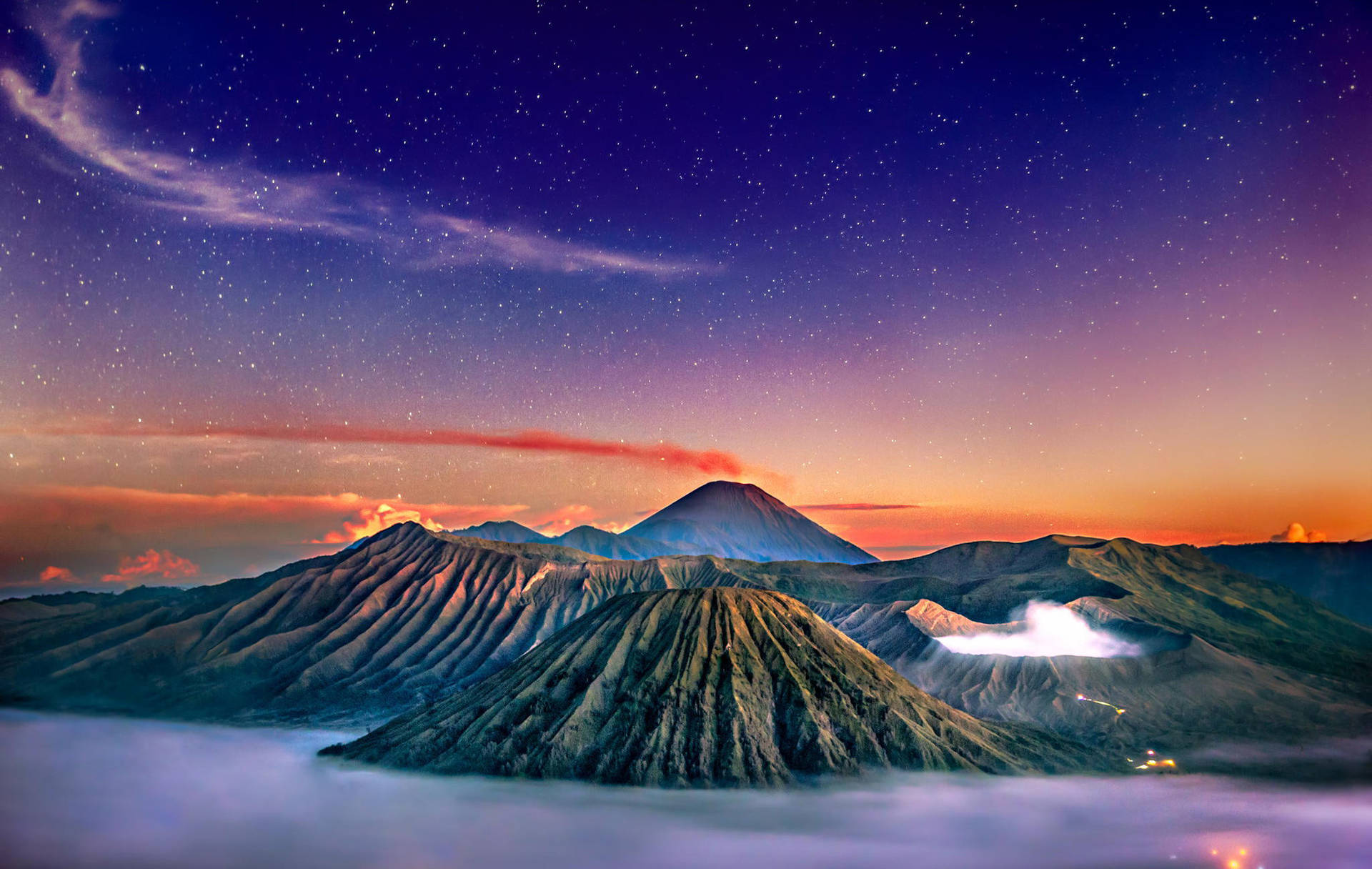 Hd Landscape Mount Bromo Indonesia Background