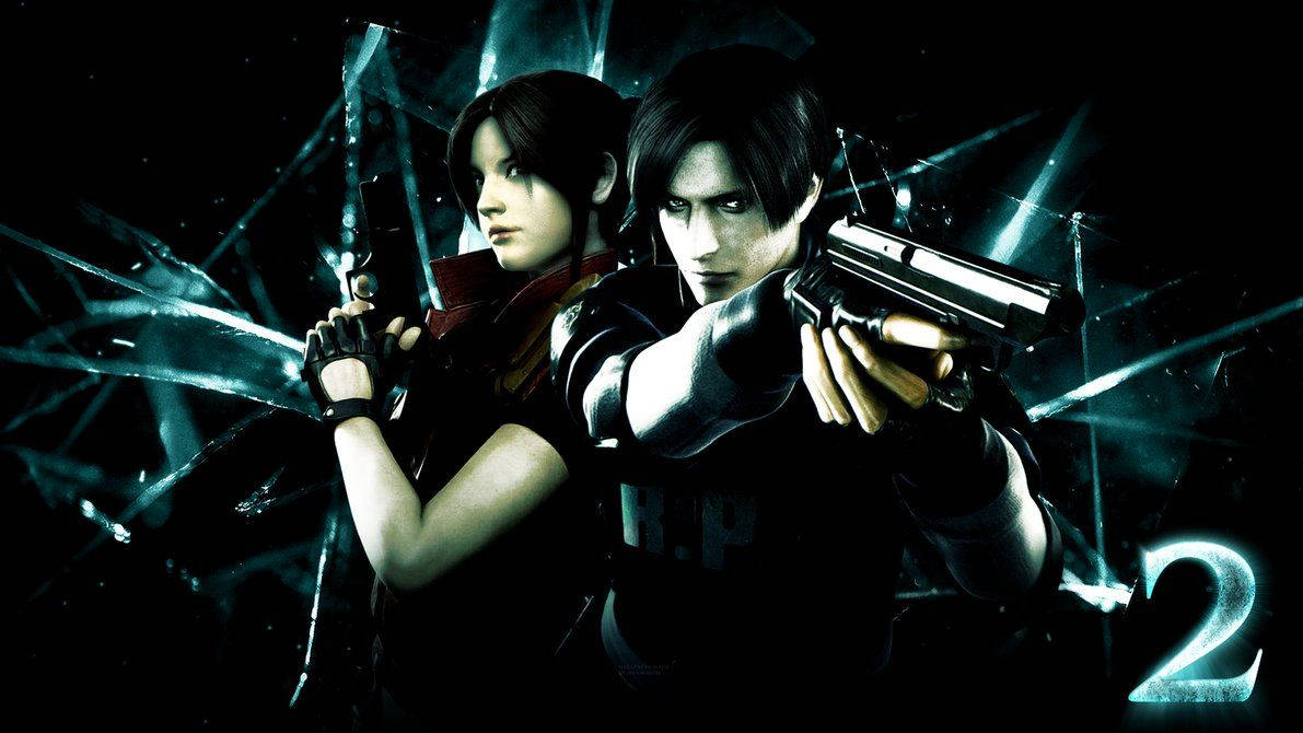 Hd Leon And Claire Resident Evil Background