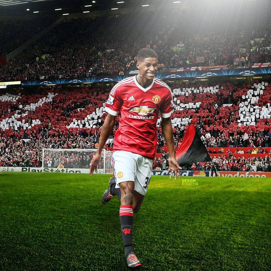 Hd Marcus Rashford Looking Excited Background