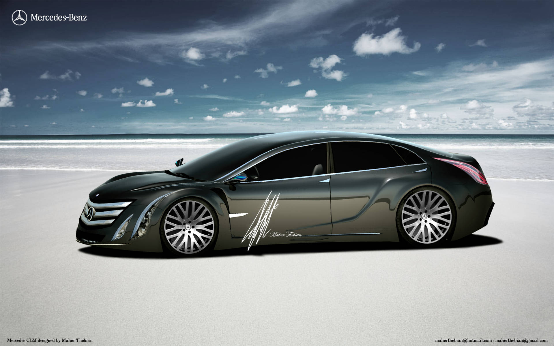 Hd Mercedes Benz Futuristic Concept Art Background