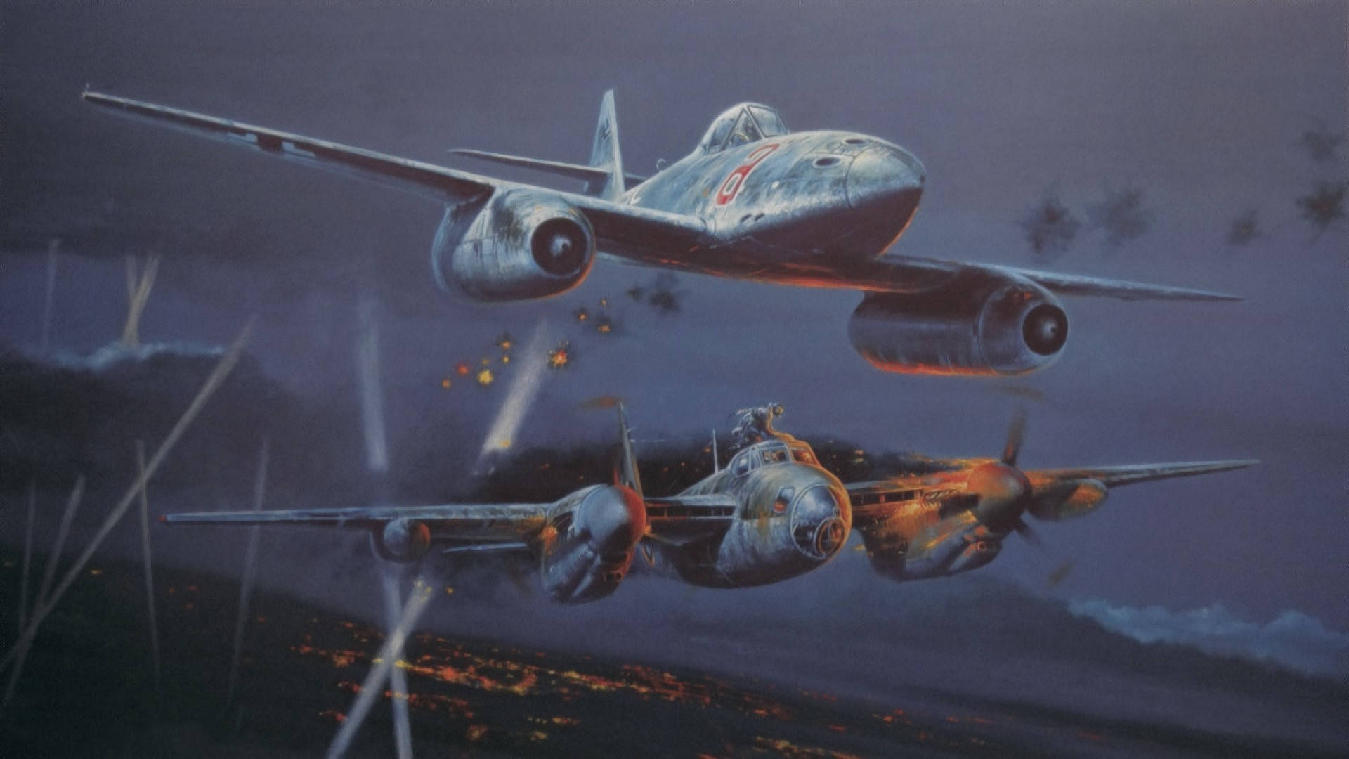 Hd Military Planes Dogfight Background