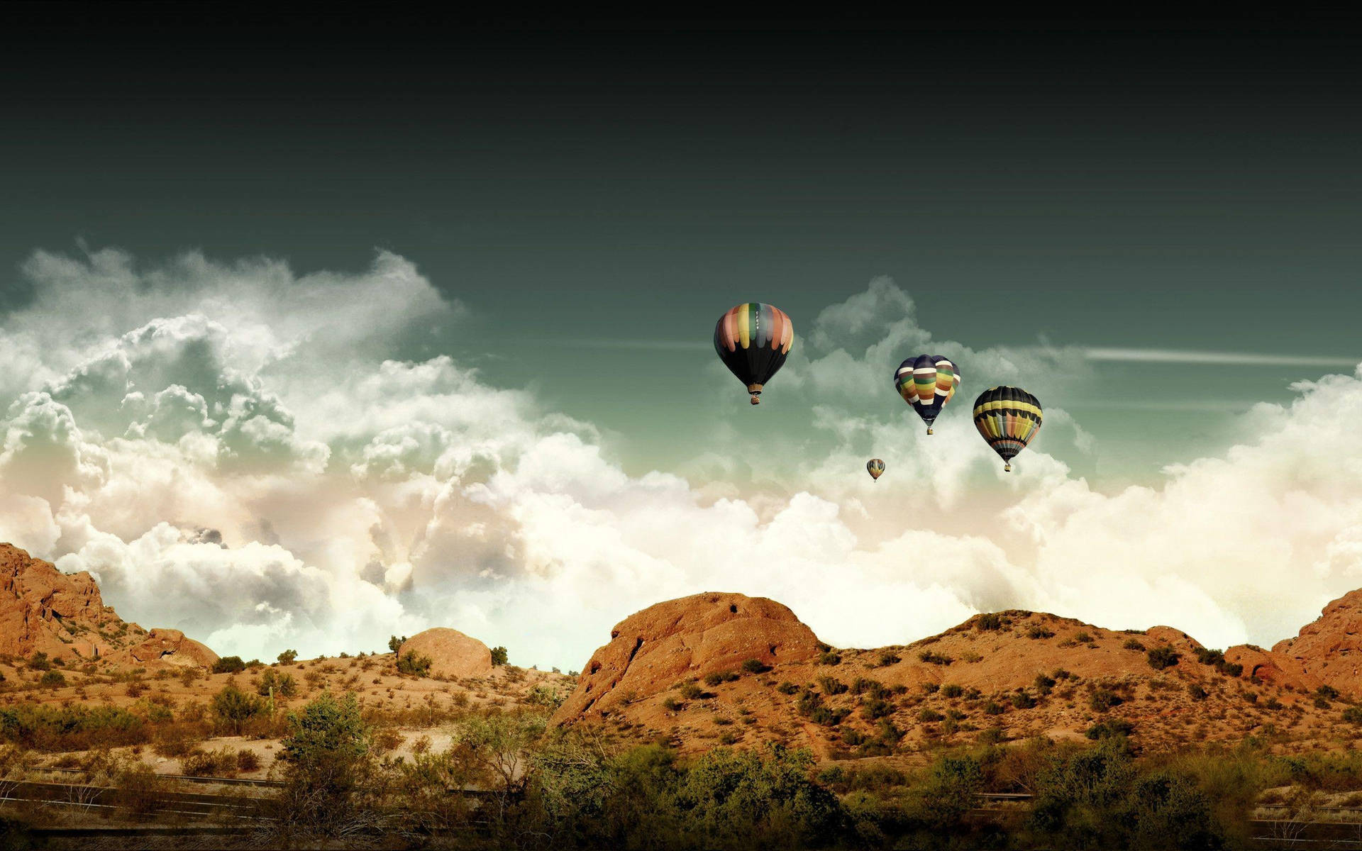 Hd Nature Hot Air Balloons Background