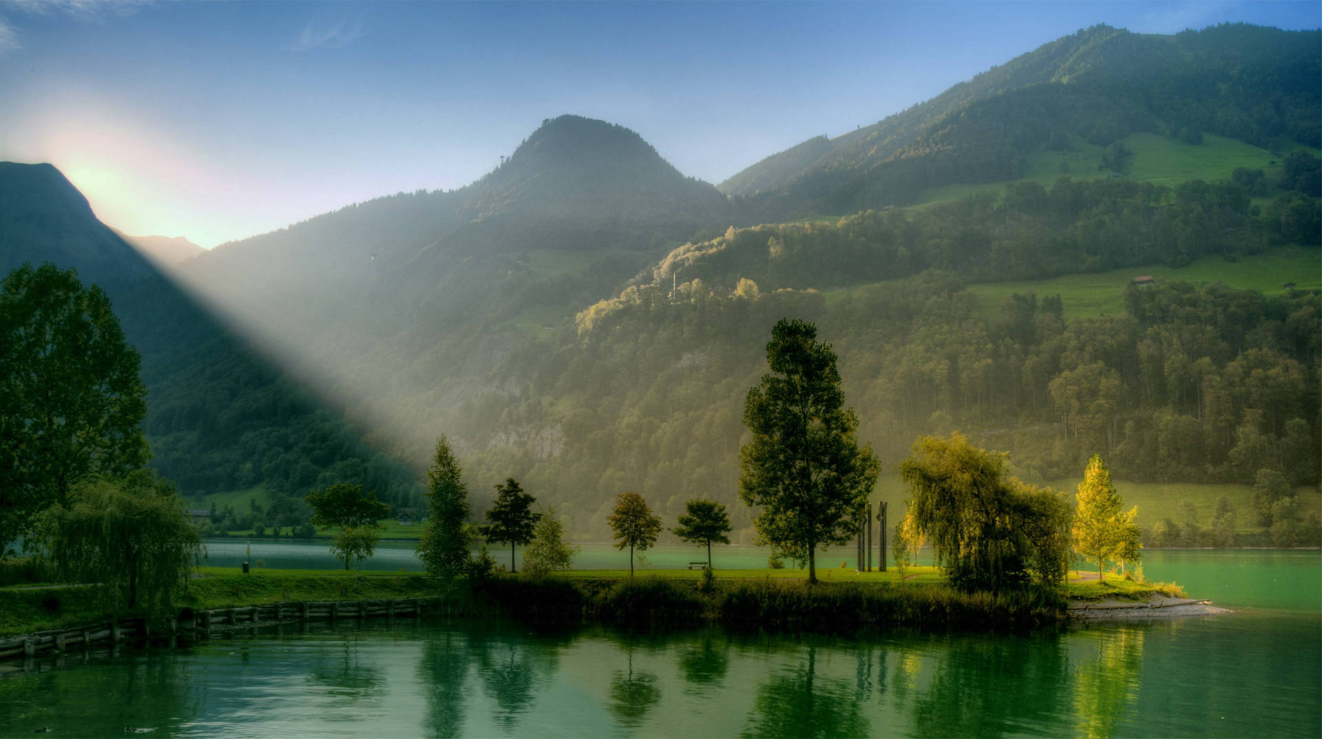Hd Nature Landscape And Sunlight Background