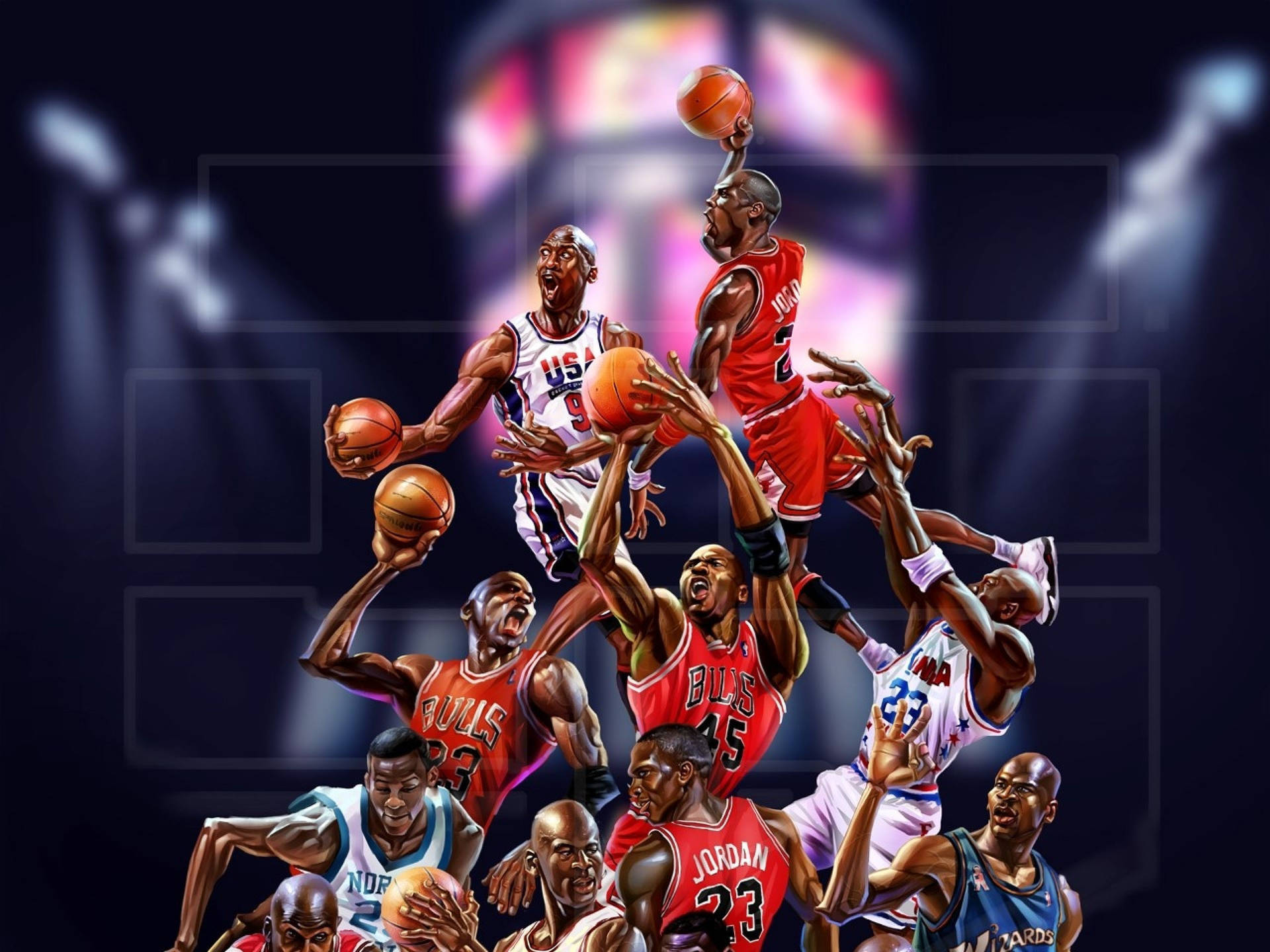 Hd Nba Art Of Michael Jordan Background