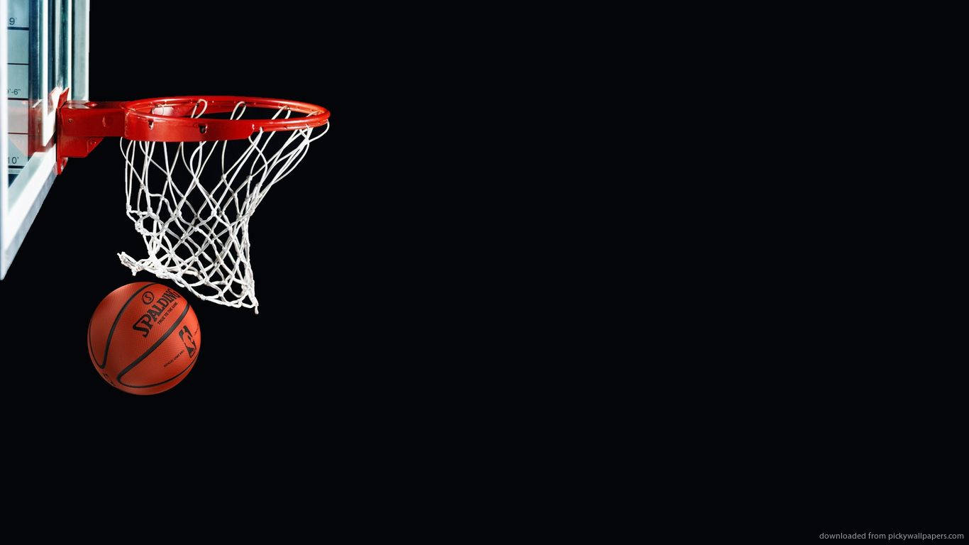 Hd Nba Basket Ball And Rim Background