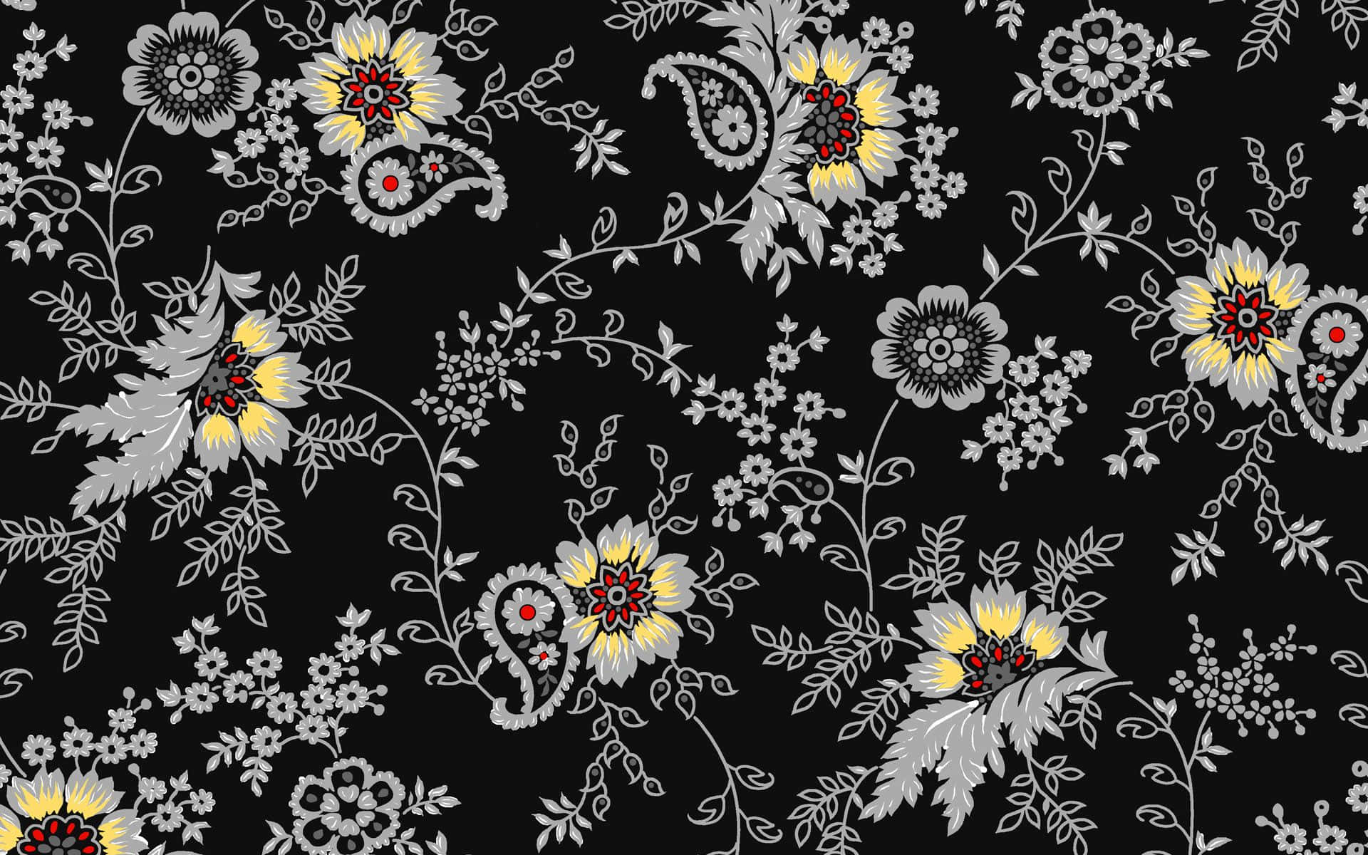 Hd Pattern Black Floral Background