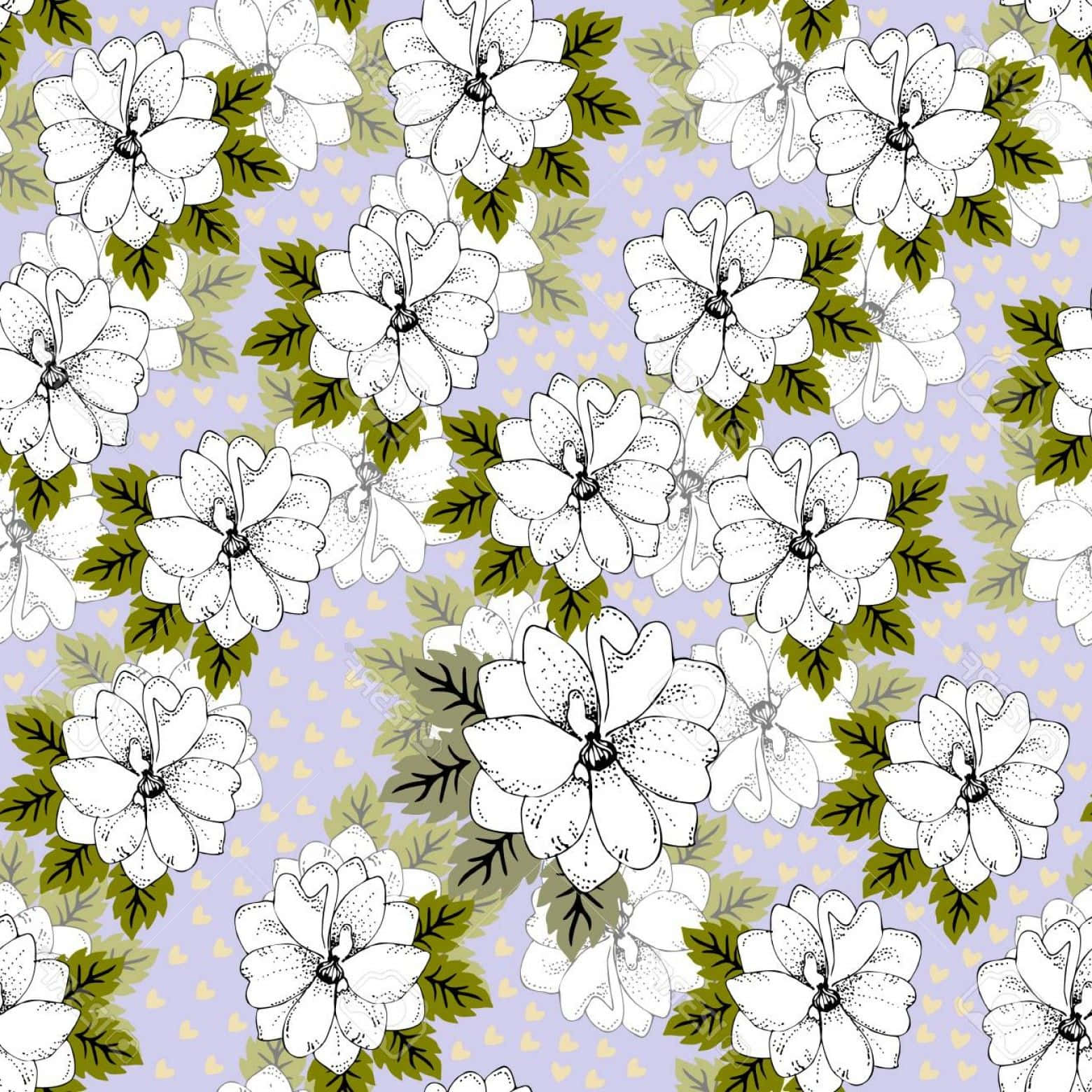 Hd Pattern Jasmine Flowers Background