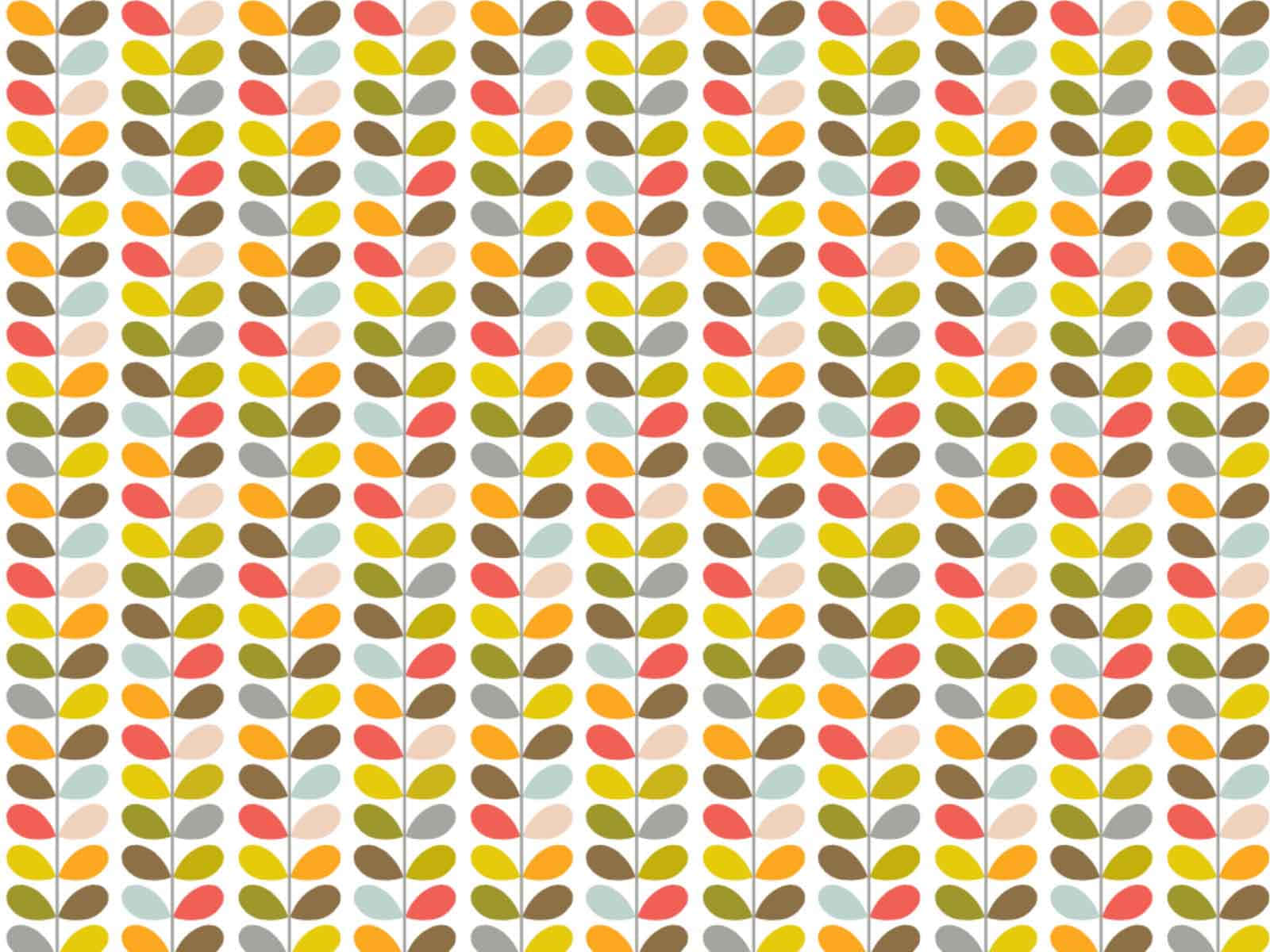 Hd Pattern Multi-colored Leaves Background