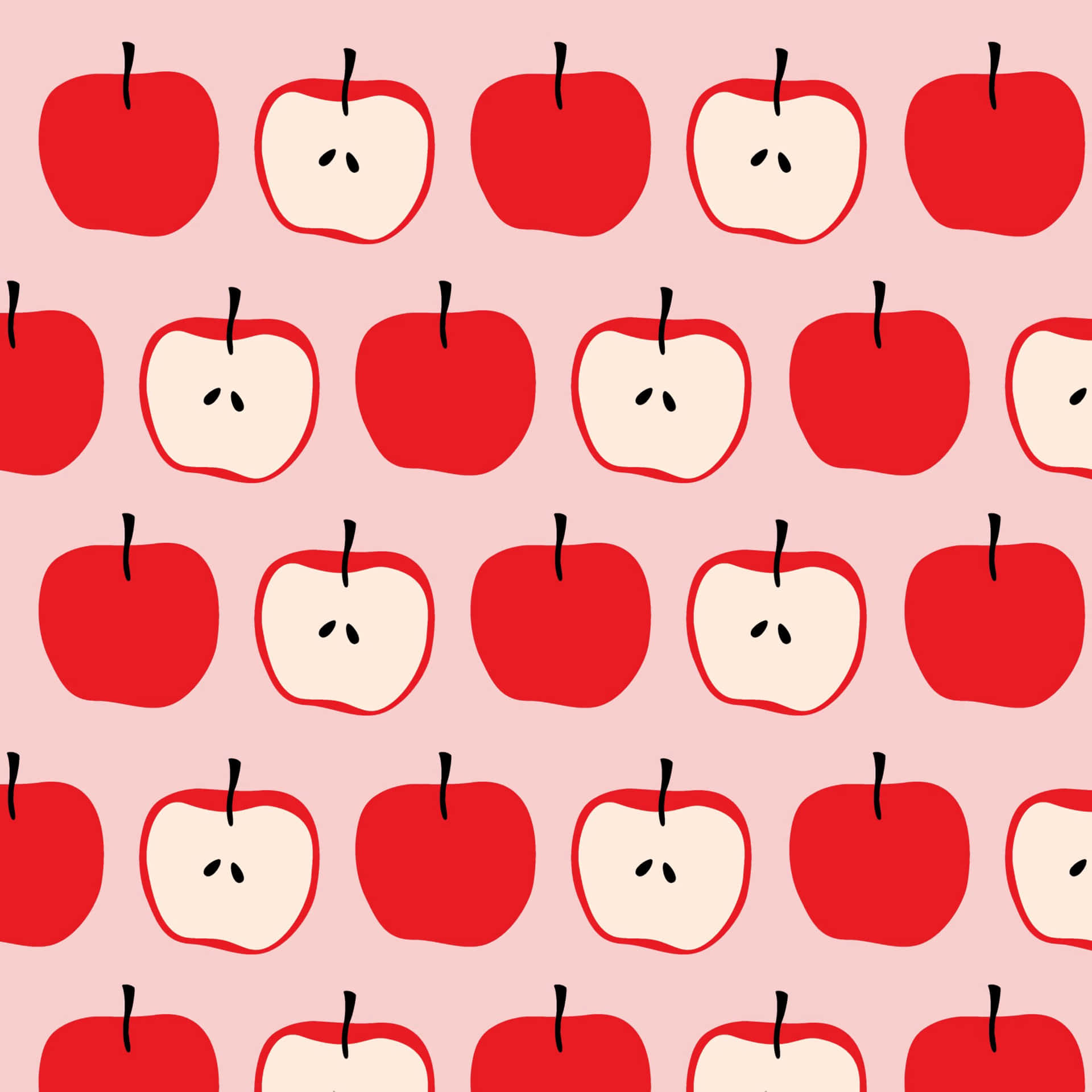 Hd Pattern Whole Sliced Apples Background