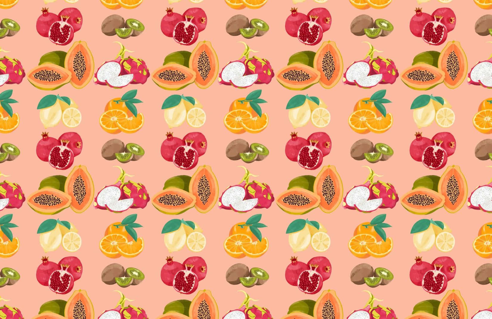 Hd Pattern Whole Sliced Fruits Background