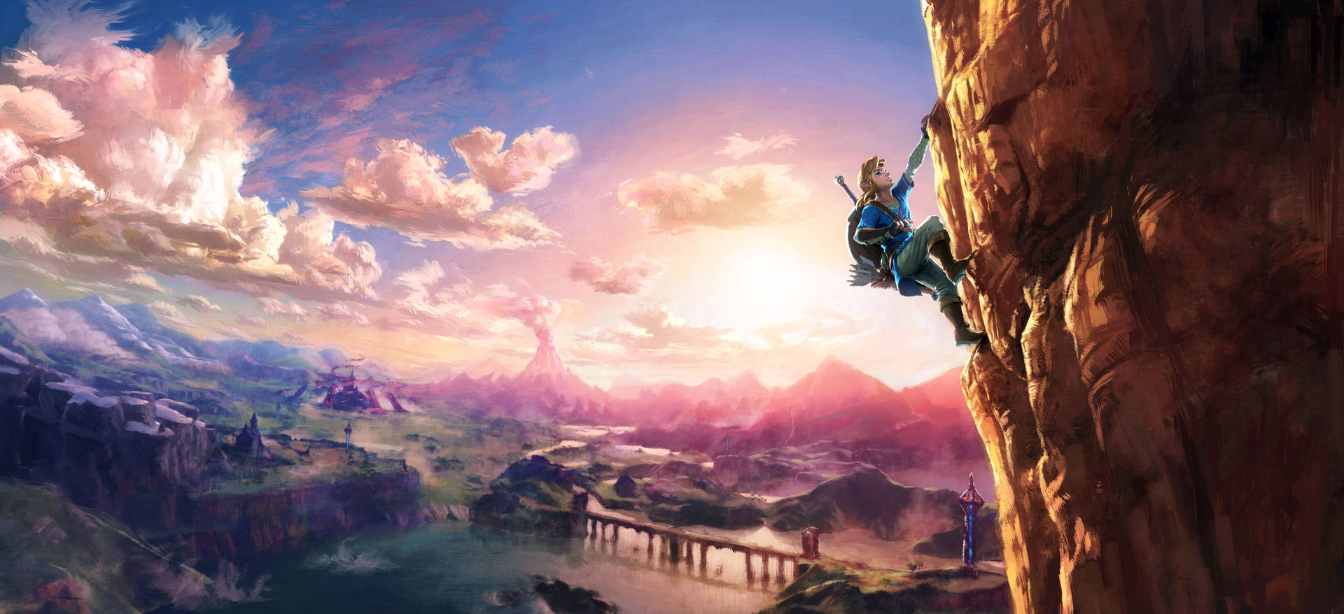 Hd Pink Aesthetic Breath Of The Wild Cover Background