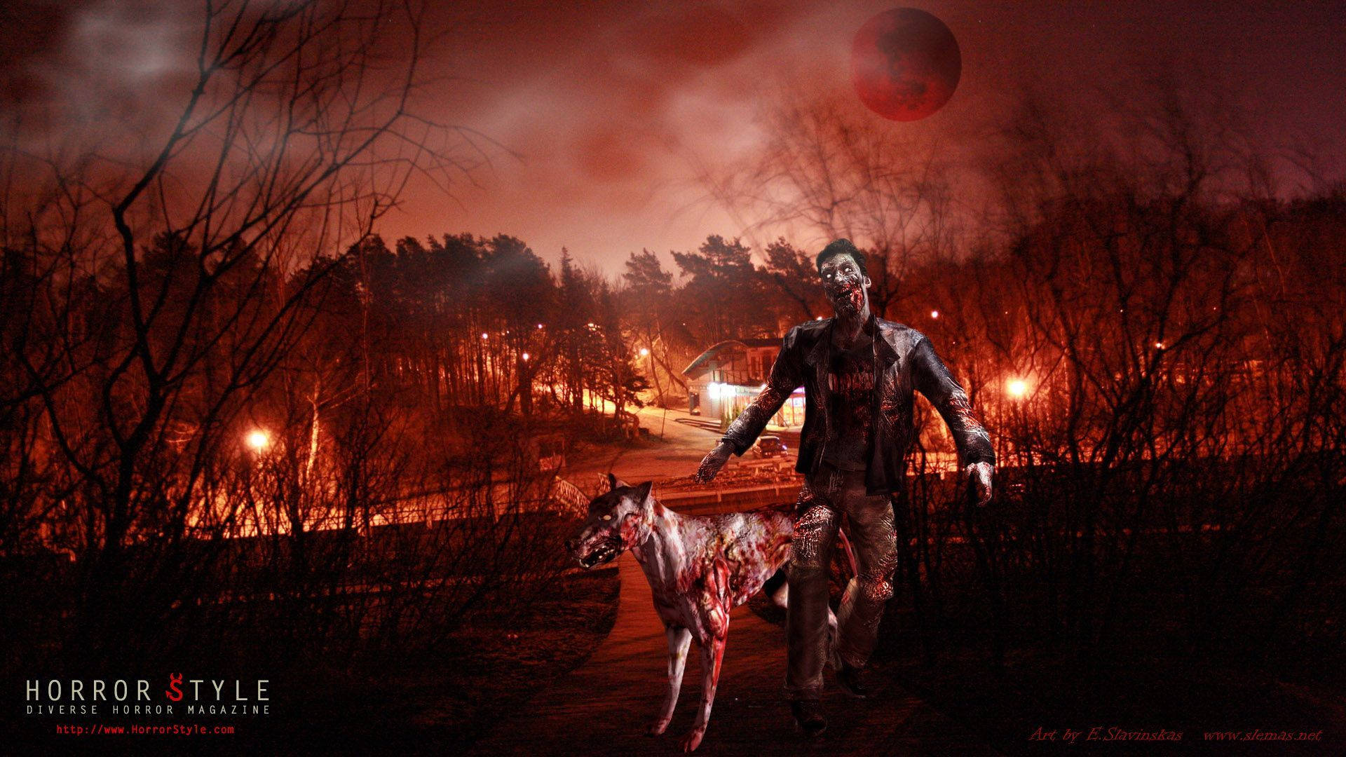 Hd Resident Evil Zombie And Dog Background