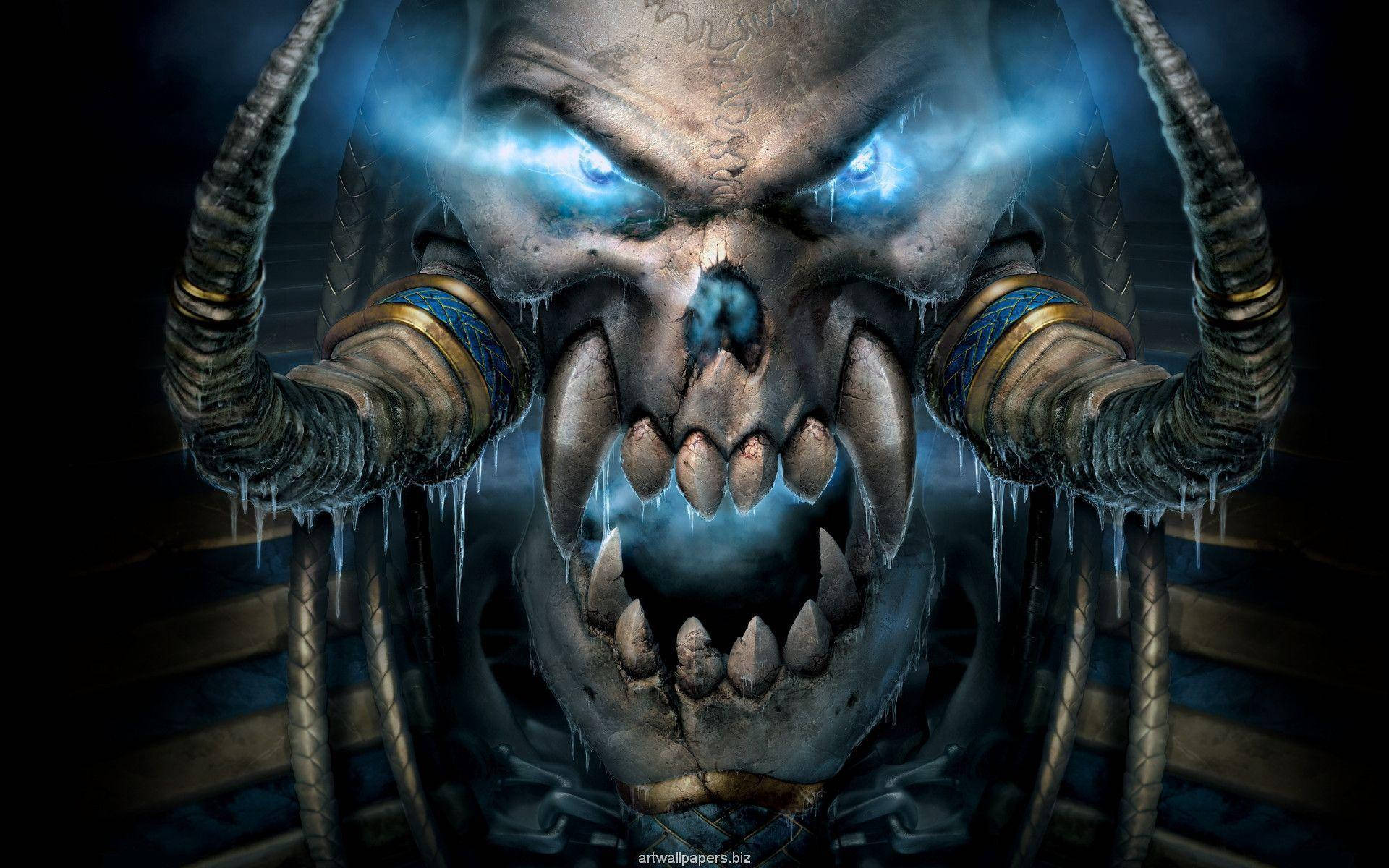 Hd Skull From Warcraft Background