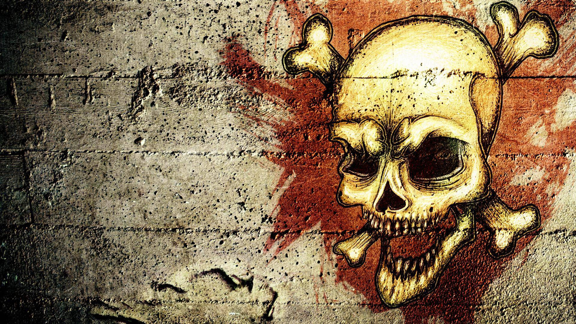 Hd Skull Graffiti Background