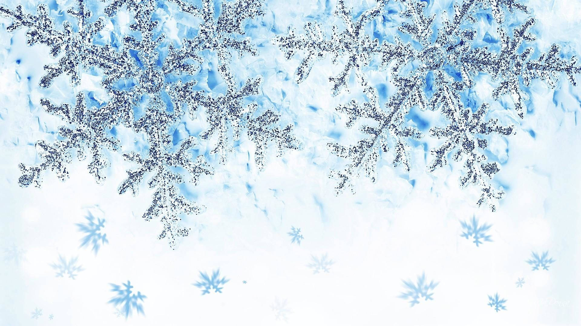 Hd Snowflakes In Winter Background