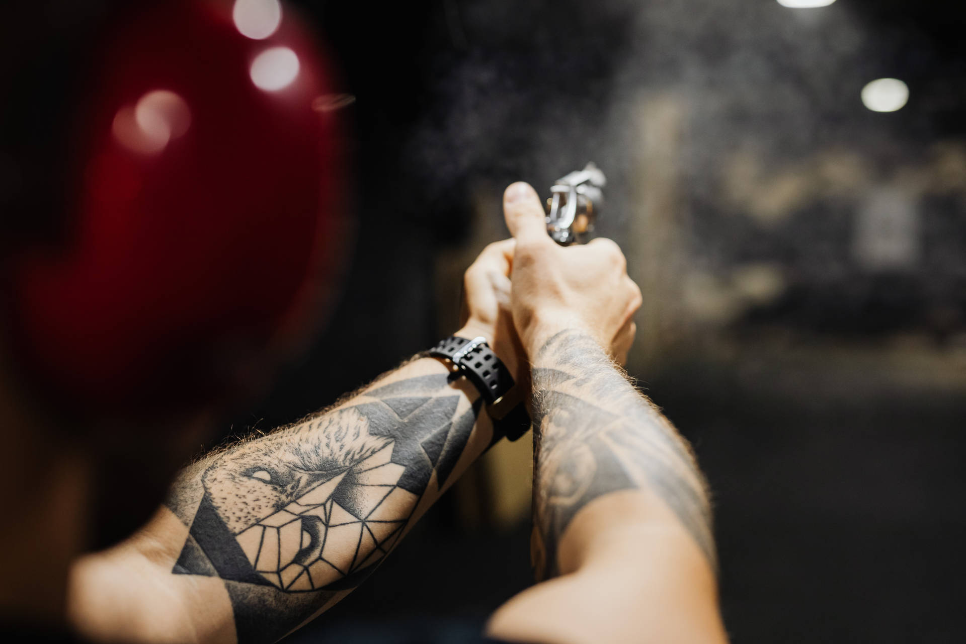 Hd Tattoo Person Holding Gun