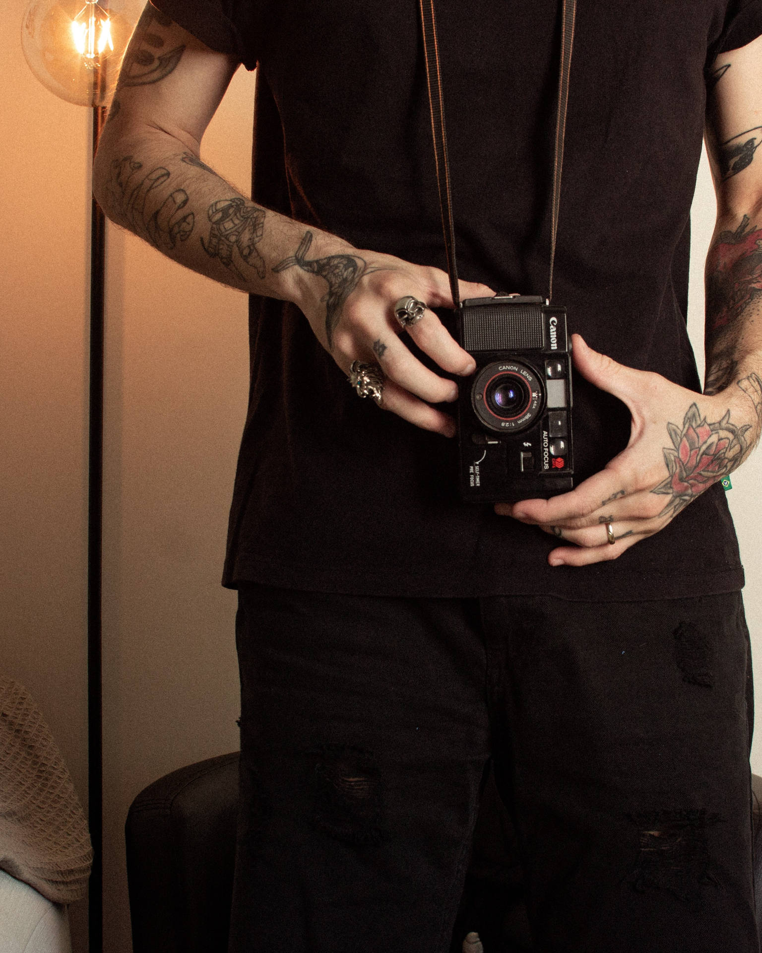 Hd Tattoo With Camera Background