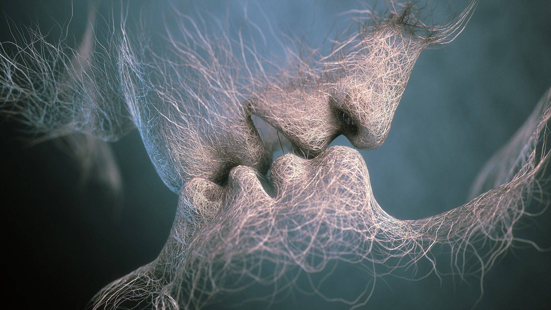 Hd Two People Kissing Art Background