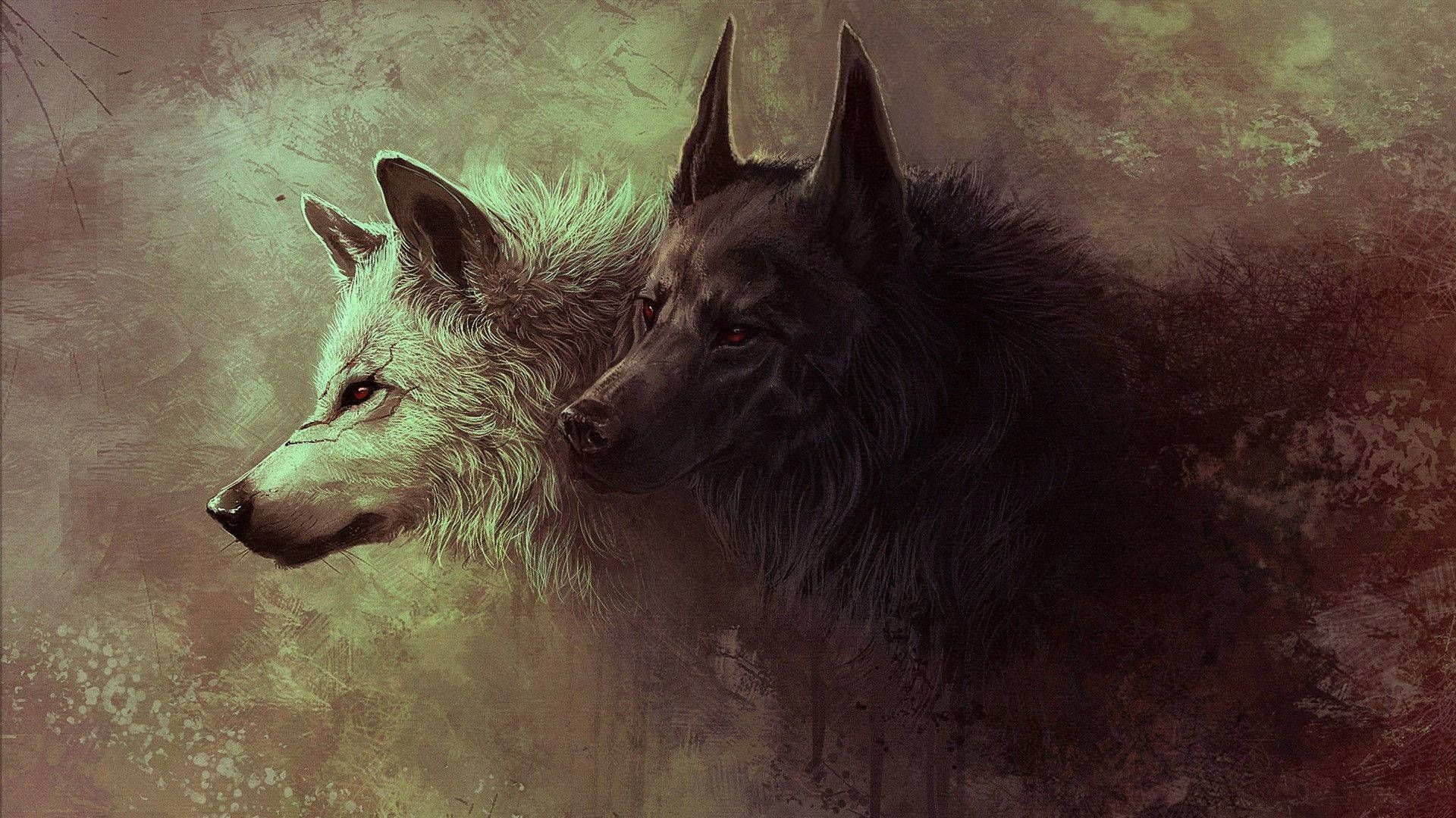 Hd Wolf Sepia Background