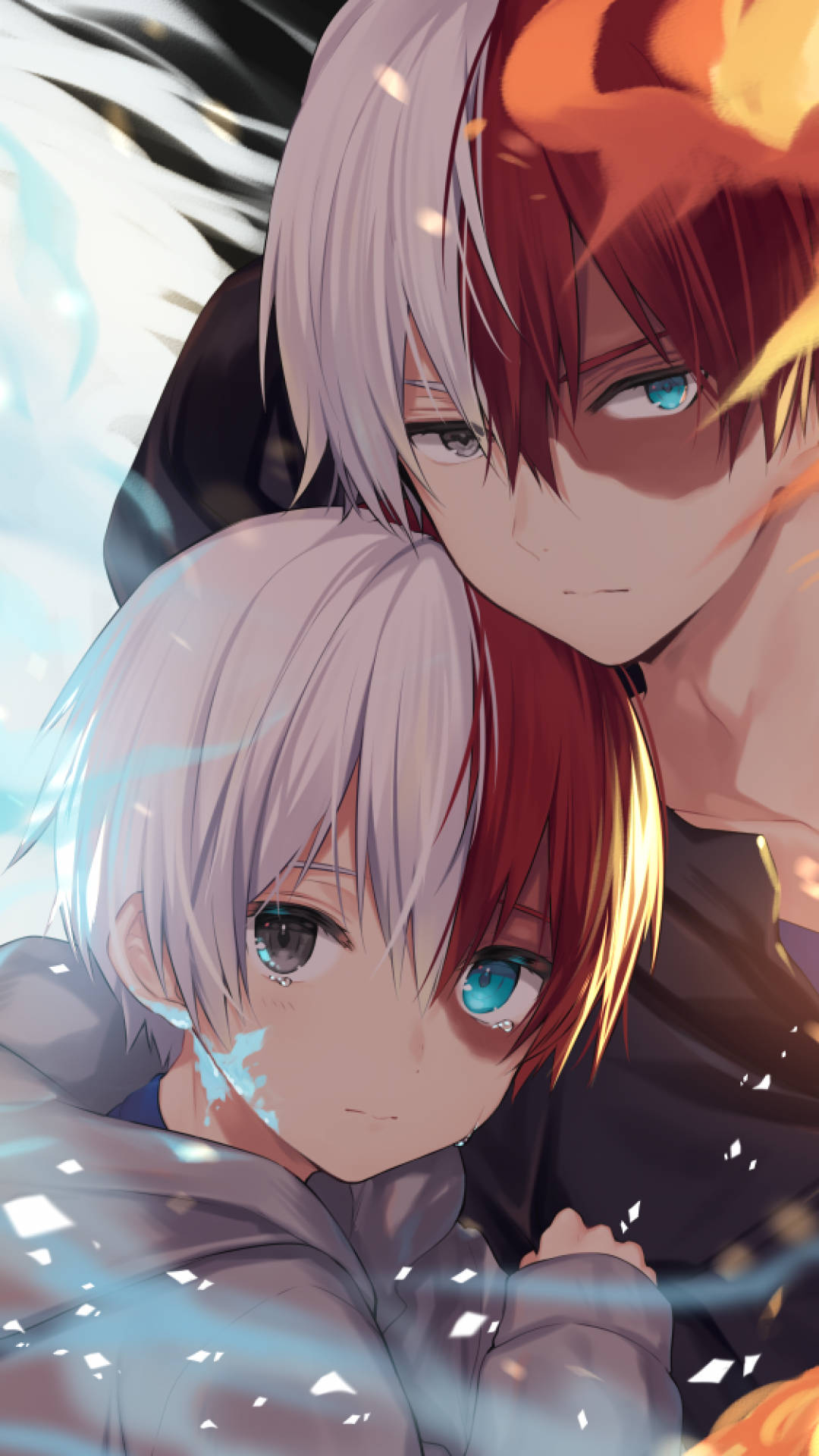 Hd Young And Adult Todoroki Background