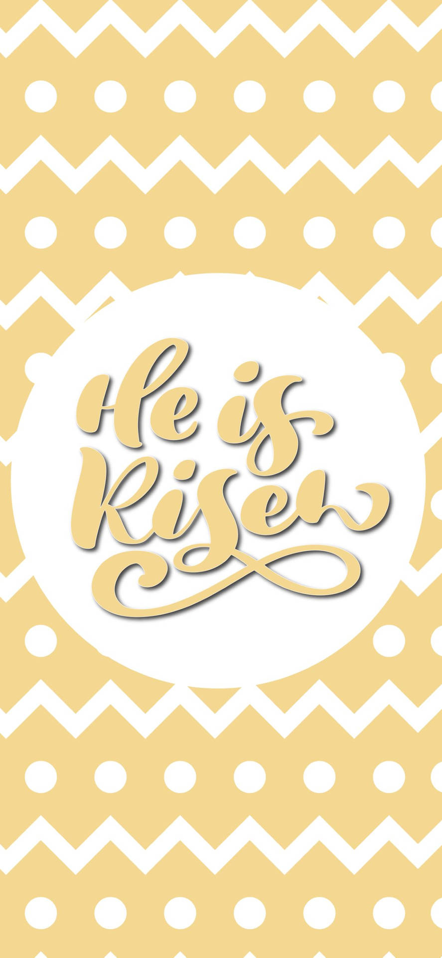 He Is Kisses - Yellow Chevron Pattern Background