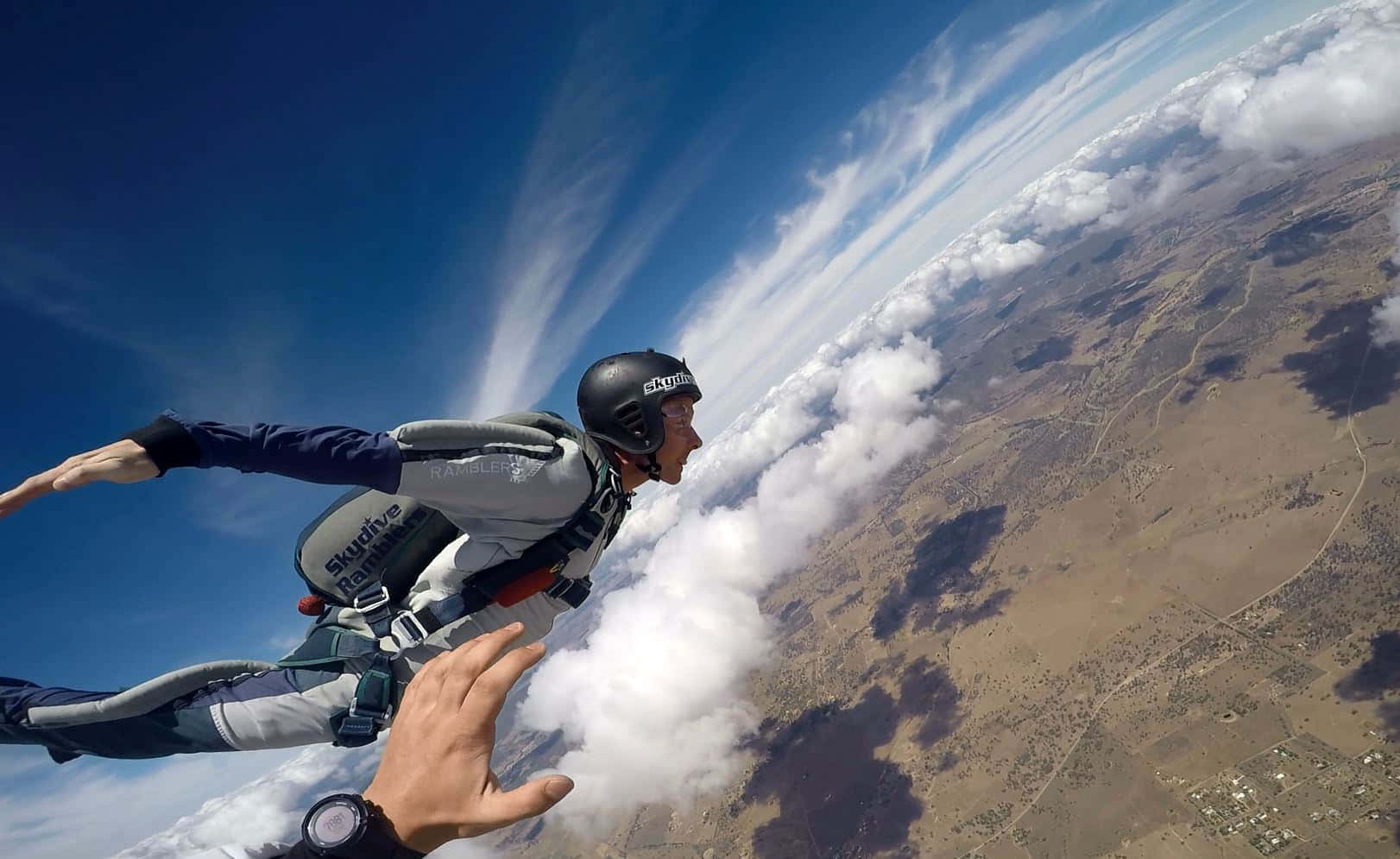 Head Down Free Falling Skydiving