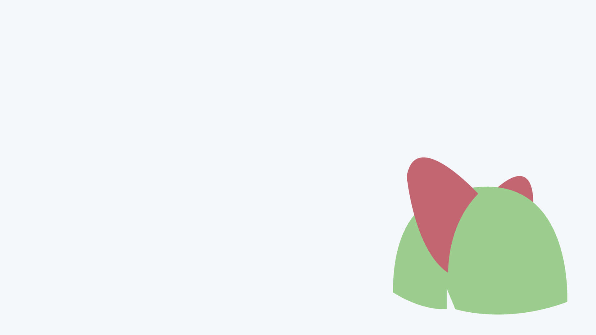 Head Of Ralts In White Background Background