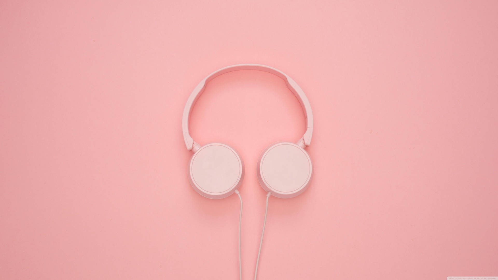 Headphones Aesthetic Pink Desktop Background