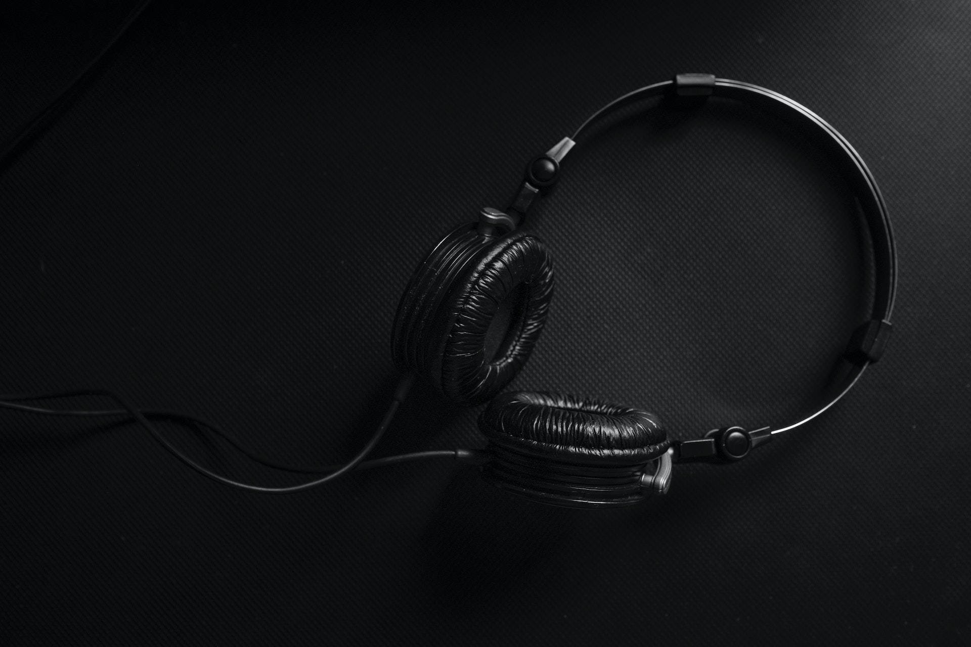 Headphones Against Black Pc Background