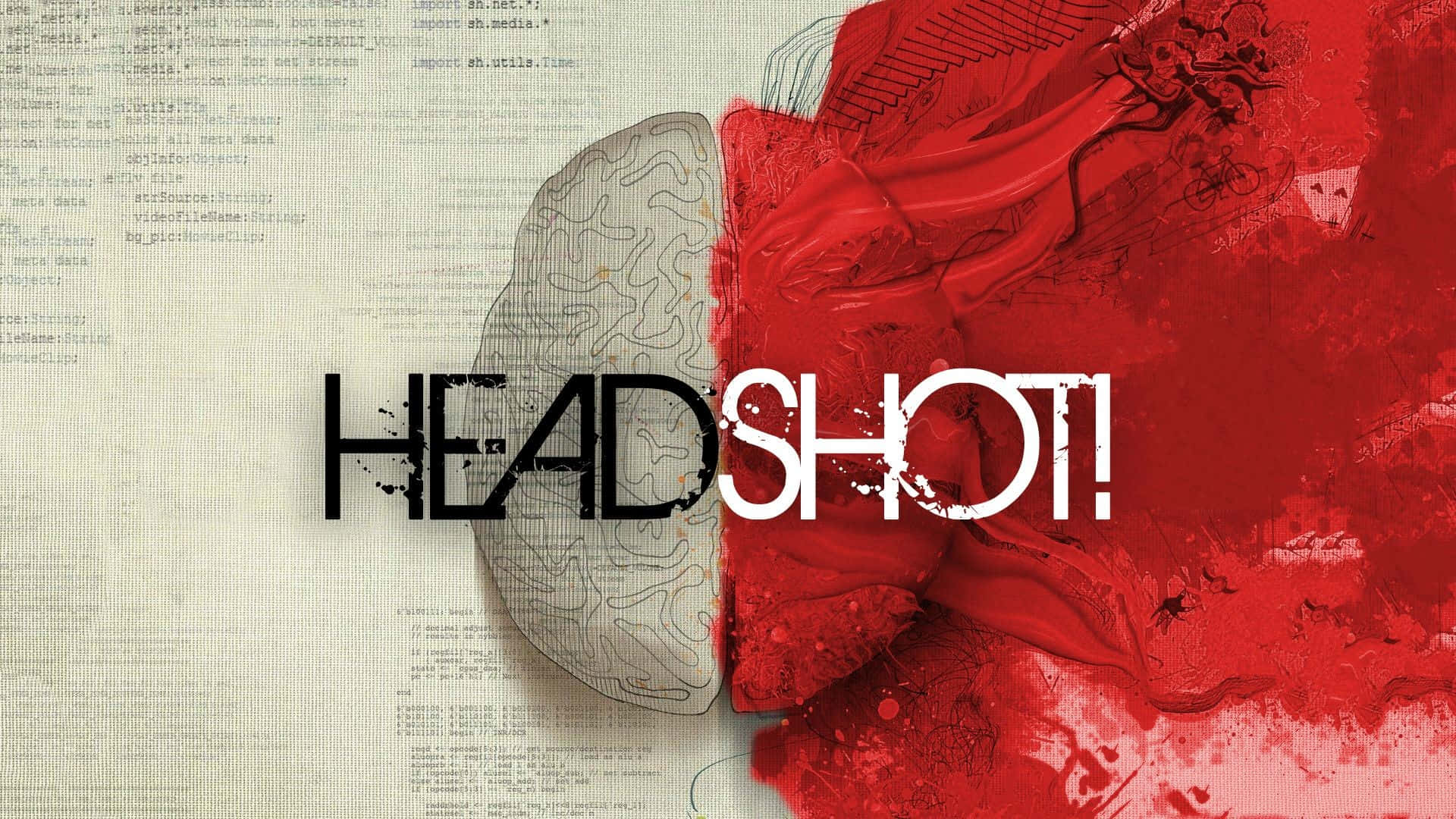 Headshot - A Brain With Red Paint On It Background