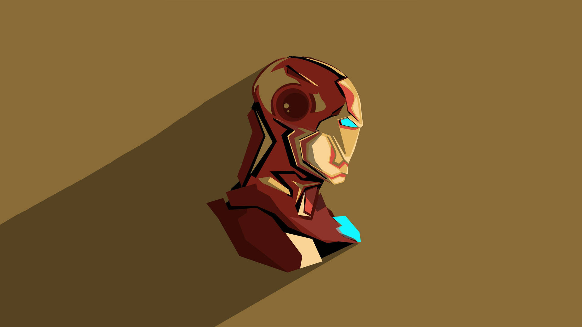 Headshot Logo Iron Man Superhero Background