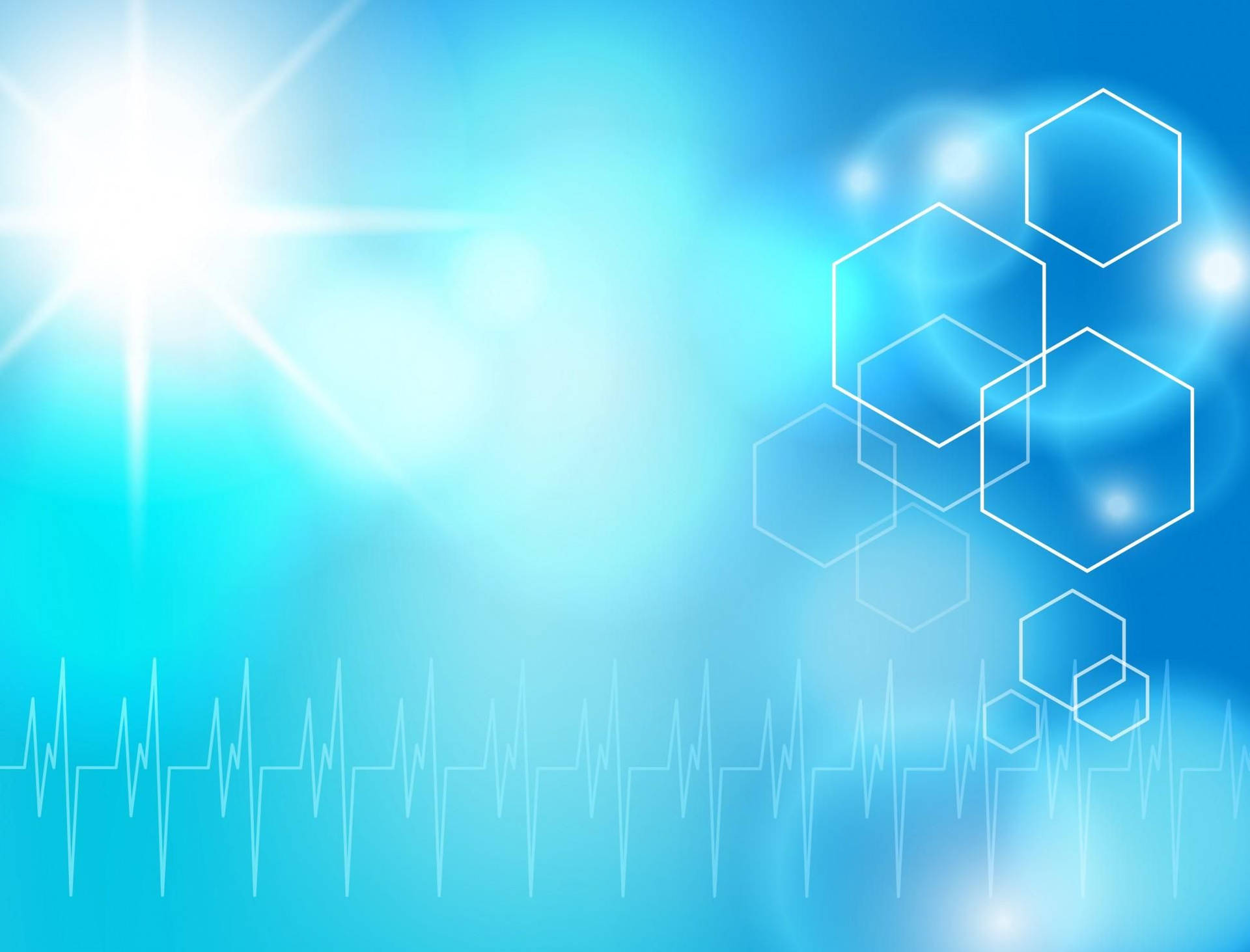 Healthcare Blue Electrocardiogram Background