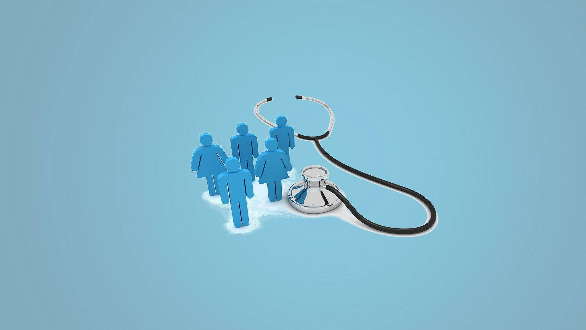 Healthcare Professional Using A Stethoscope Background