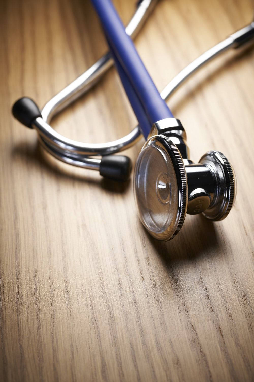 Healthcare Stethoscope Wooden Background