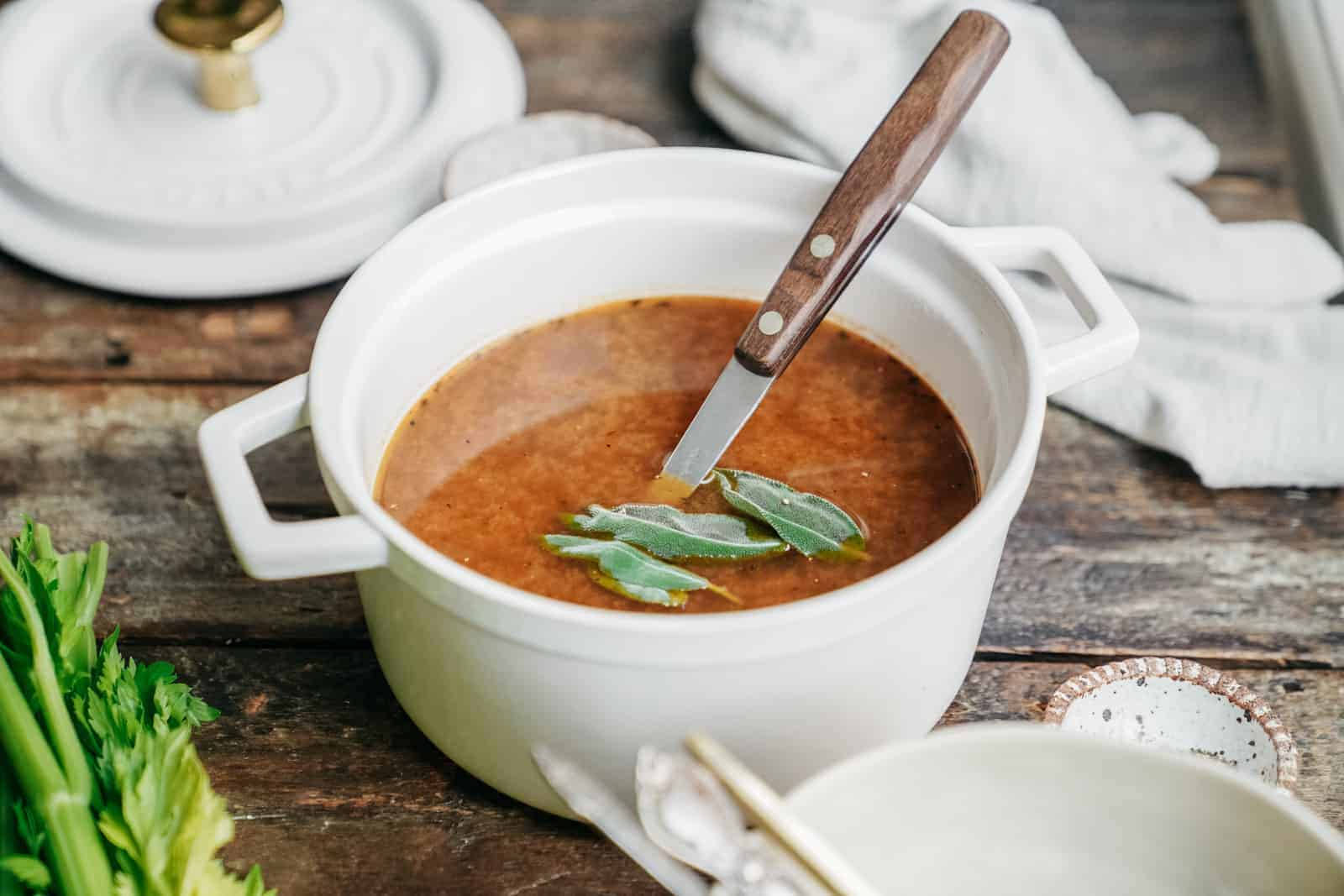 Healthy And Nutritious Vegetable Soup Background