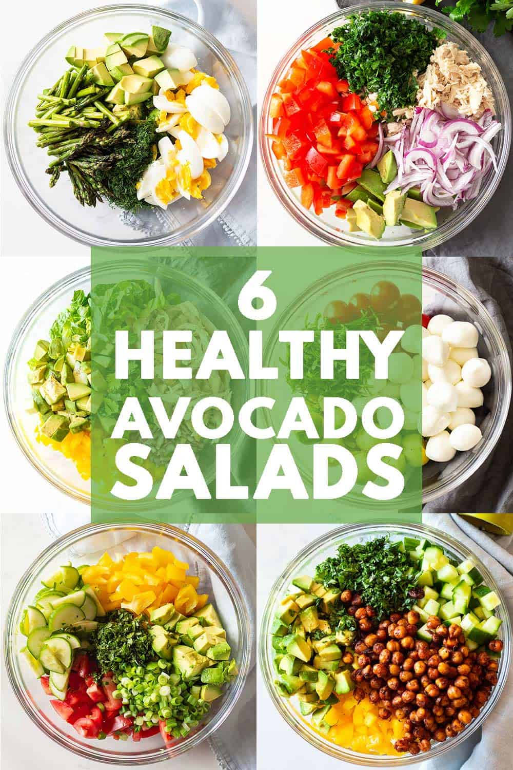 Healthy Avocado Salads Background