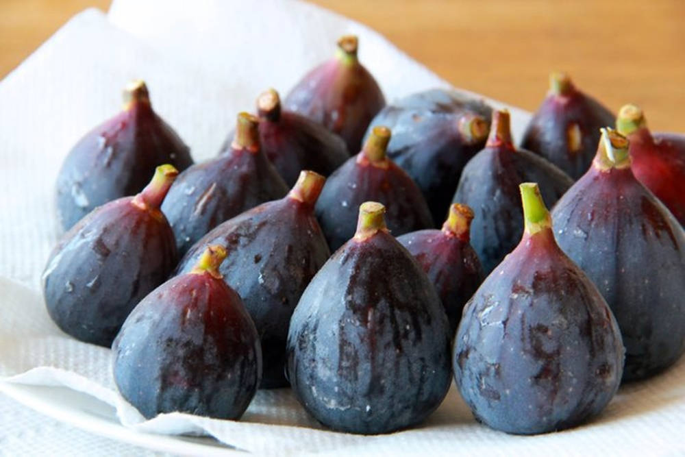 Healthy Black Figs On A Plate