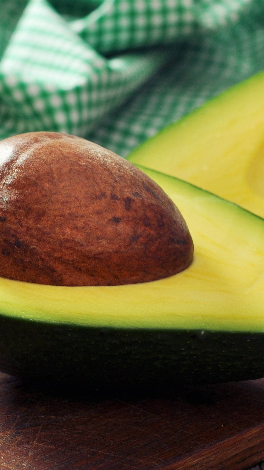 Healthy Green Flesh Avocado Fruit Portrait Background