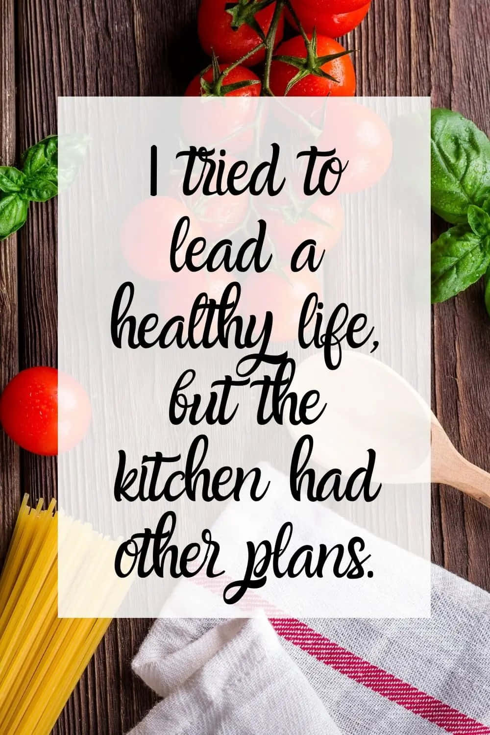 Healthy Life Kitchen Quote Background