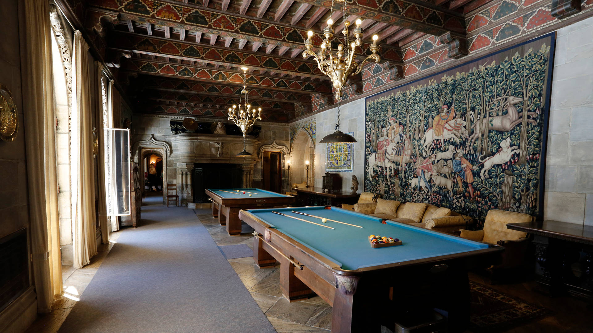 Hearst Castle's Billiard Room Background