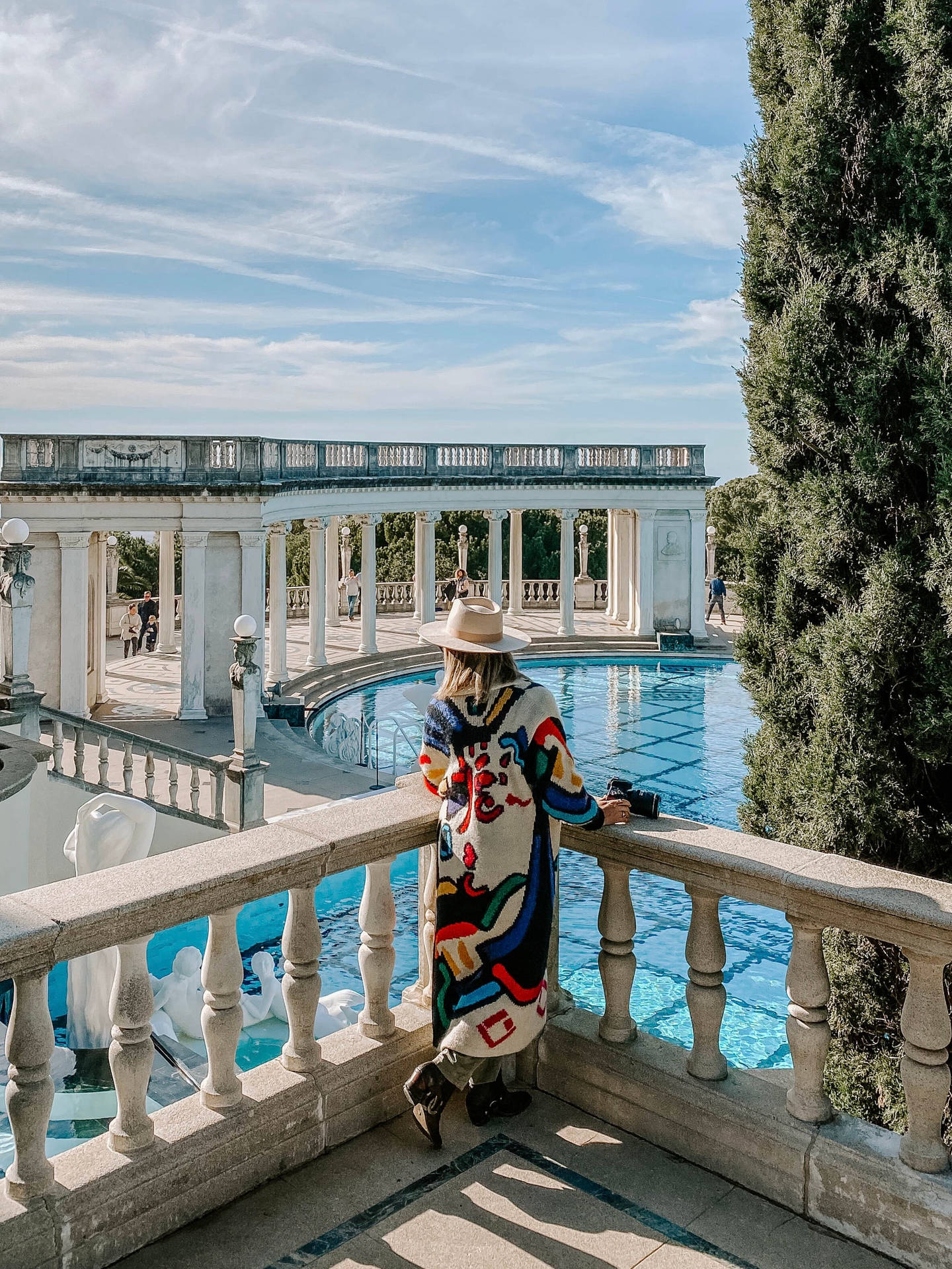 Hearst Castle's Pool Area Background