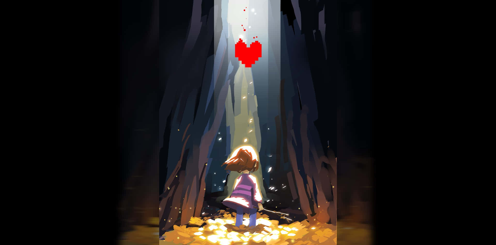 Heart Above Child In Forest Background