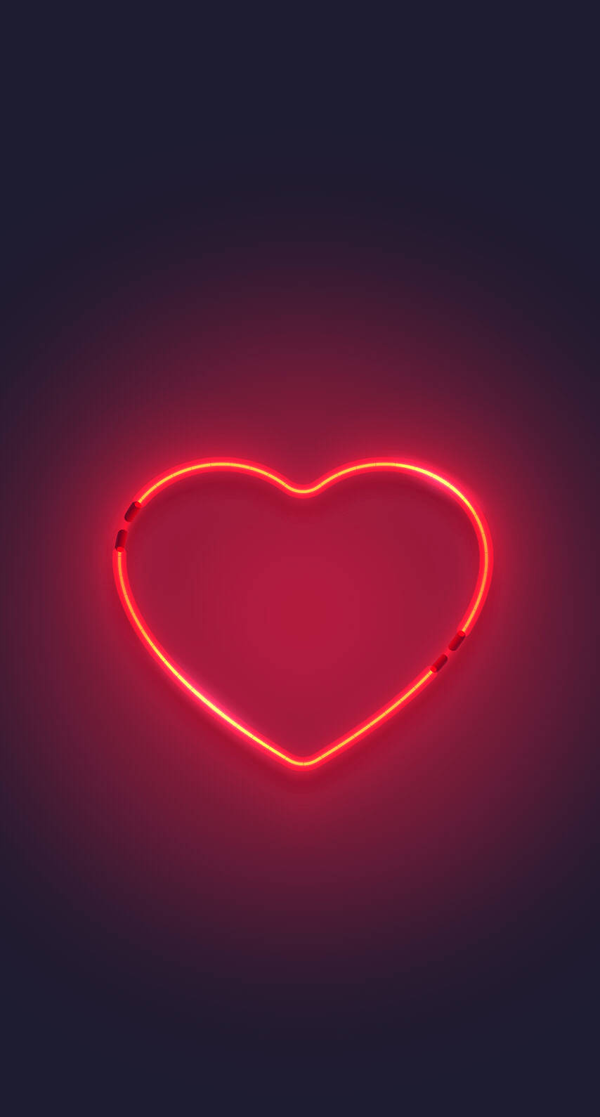 Heart Aesthetic Glowing In The Dark Background