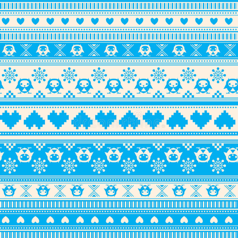 Heart And Snowflake Sweater Design Background