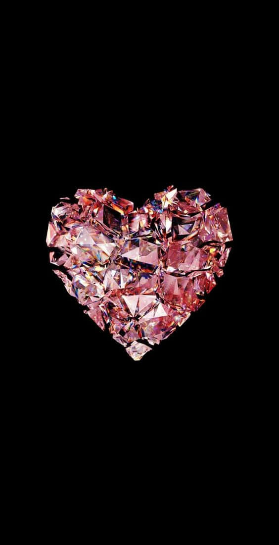 Heart Diamond Aesthetic Background