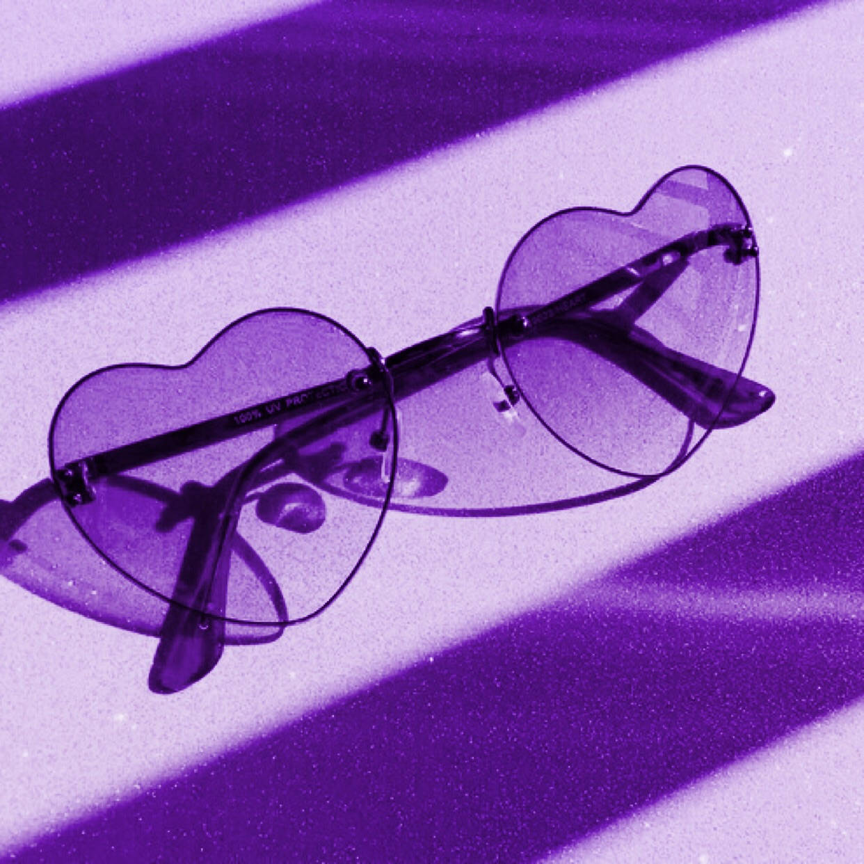 Heart Glasses Neon Purple Iphone