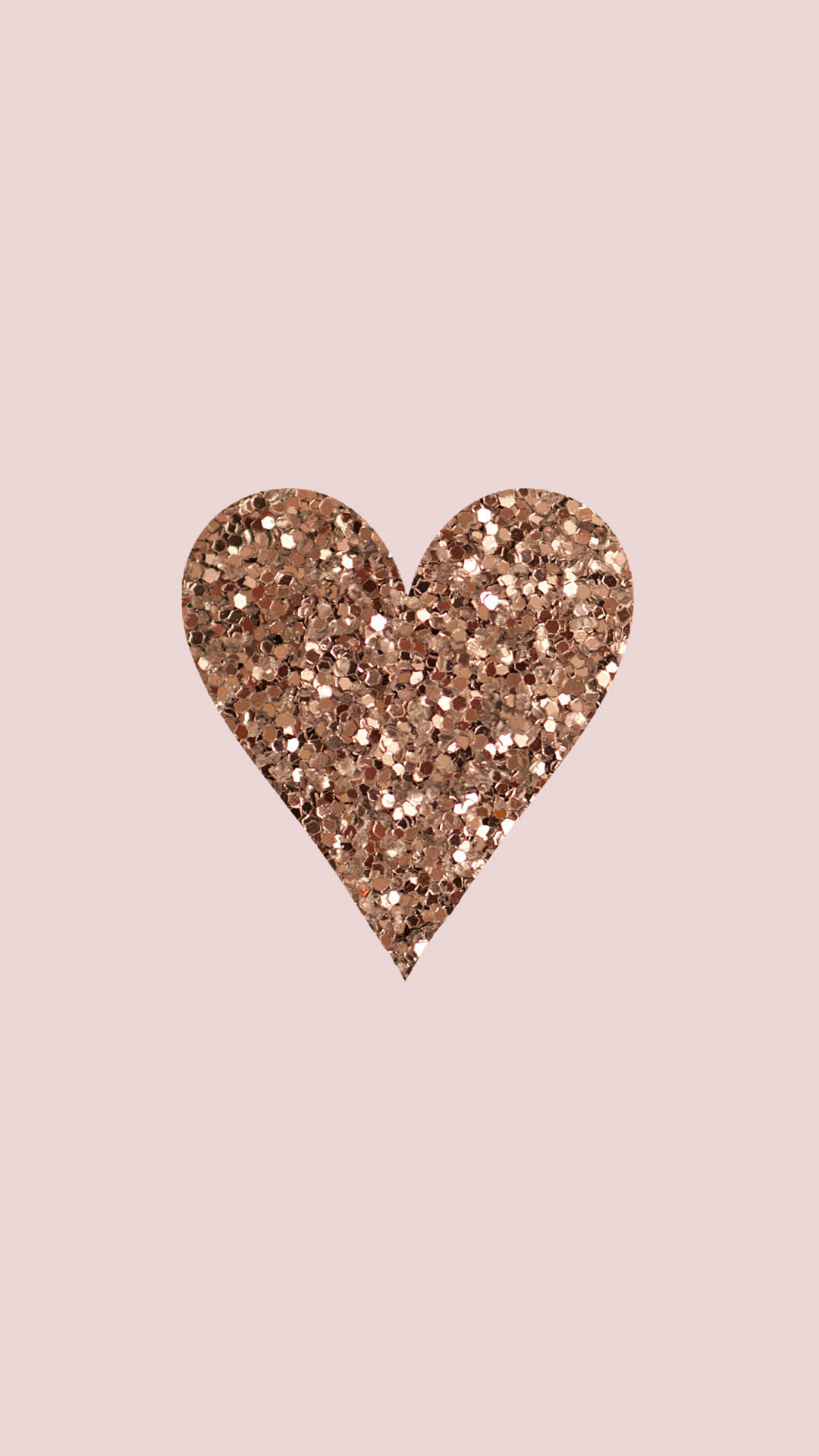 Heart Glitter Rose Gold Iphone Background